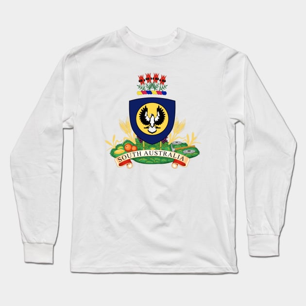 Coat of arms of South Australia Long Sleeve T-Shirt by Wickedcartoons